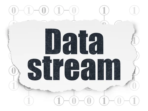 Data concept: Data Stream on Torn Paper background — Stock Photo, Image