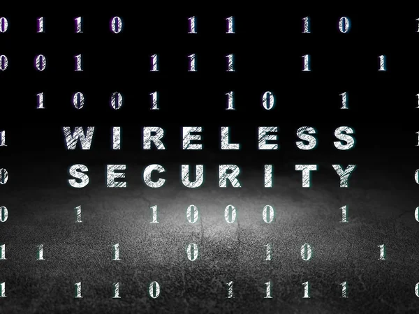 Security concept: Wireless Security in grunge dark room — Stock Photo, Image