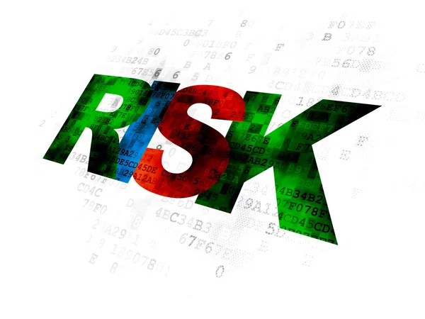 Finanzierungskonzept: Risiko vor digitalem Hintergrund — Stockfoto