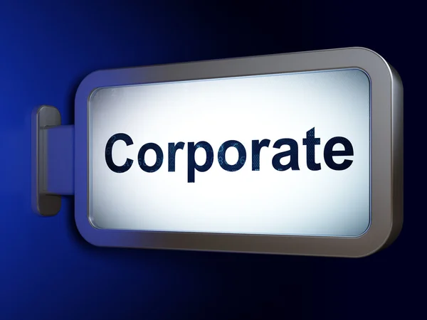 Business concept: Corporate on billboard background — Stock Photo, Image