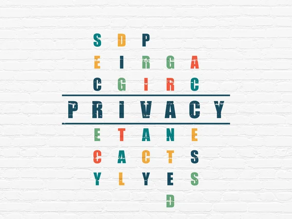 Security concept: Privacy in Crossword Puzzle — Stock Photo, Image