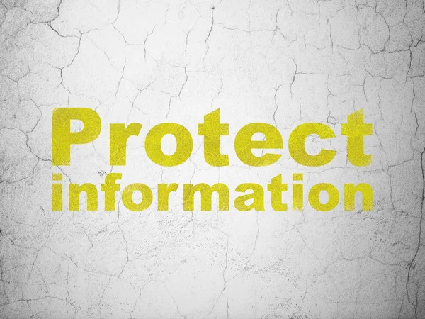 Säkerhetskoncept: skydda information på vägg bakgrund — Stockfoto