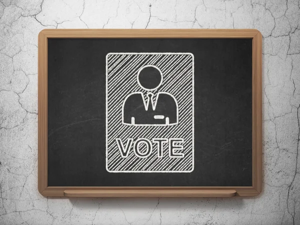 Politics concept: Ballot on chalkboard background — Zdjęcie stockowe