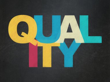 Reklam kavramı: Kalite Yönetim Kurulu arka plan üzerinde