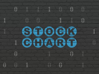 İş konsepti: Duvardaki borsa grafiği