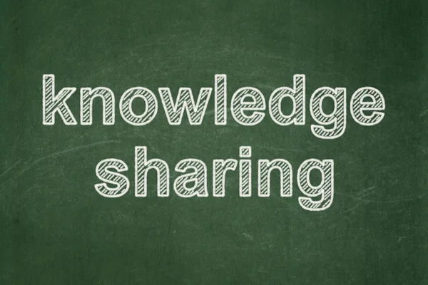 Learning concept: Knowledge Sharing on chalkboard background — Stock Photo, Image
