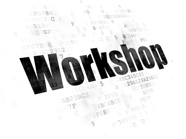 Onderwijs concept: Workshop over digitale achtergrond — Stockfoto