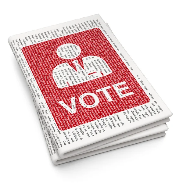 Political concept: Ballot on Newspaper background — Stock Photo, Image