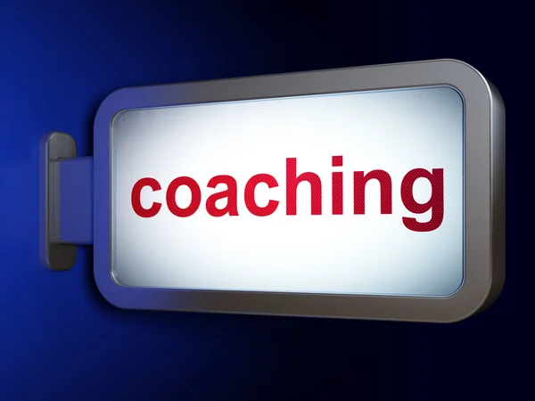 Conceito de educação: Coaching on billboard background — Fotografia de Stock