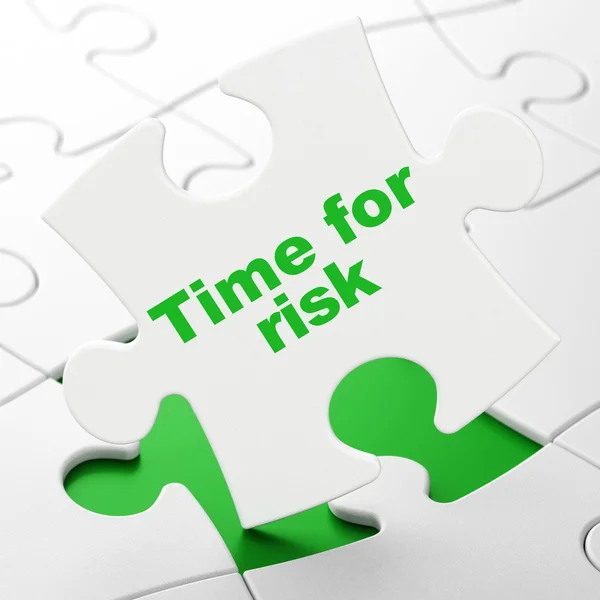 Timeline concept: Time For Risk on puzzle background — Stock Photo, Image