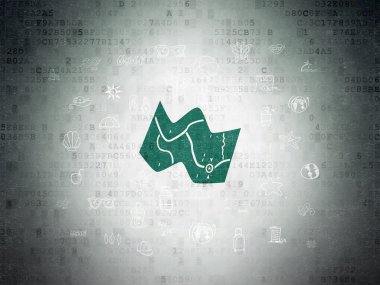 Travel concept: Map on Digital Paper background