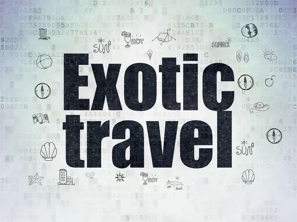 Travel concept: Exotic Travel on Digital Paper background — Zdjęcie stockowe