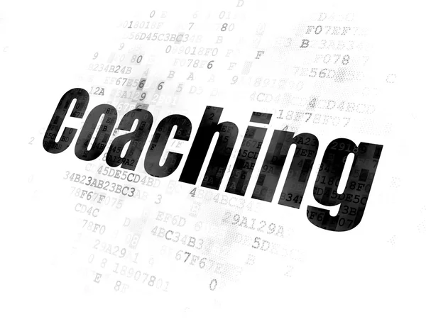 Estudo do conceito: Coaching sobre fundo digital — Fotografia de Stock
