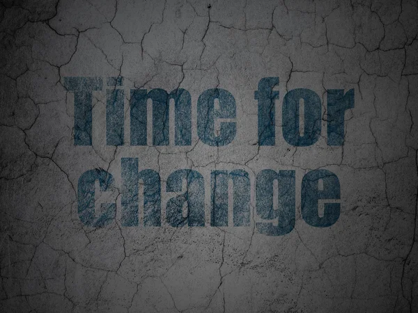 Timeline concept: Time for Change on grunge wall background — Stock Photo, Image