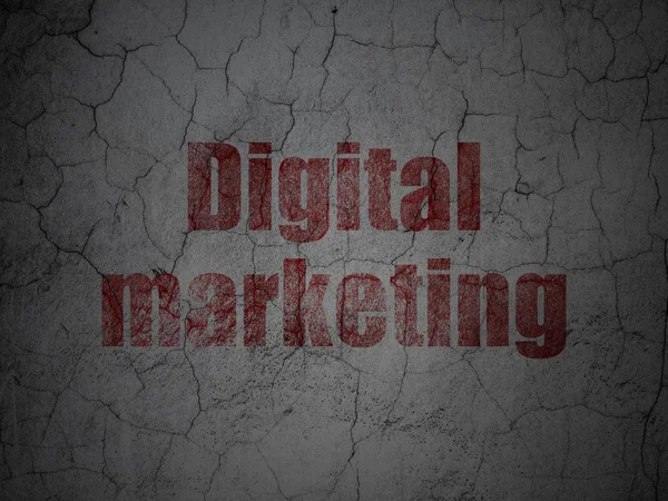 Marketing concept: Digital Marketing on grunge wall background — 图库照片