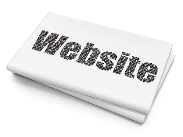 Concetto di sviluppo Web: sito Web su sfondo Blank Newspaper — Foto Stock