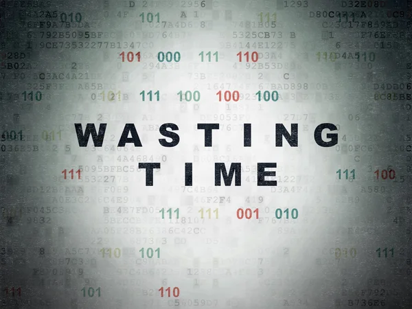 Timeline concept: Wasting Time on Digital Paper background — 图库照片
