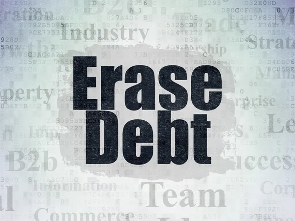 Business concept: Erase Debt on Digital Paper background — 스톡 사진