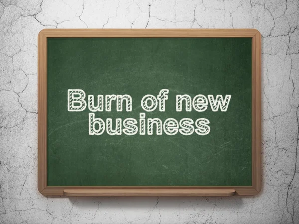 Finance concept: Burn Of new Business on chalkboard background — Stockfoto
