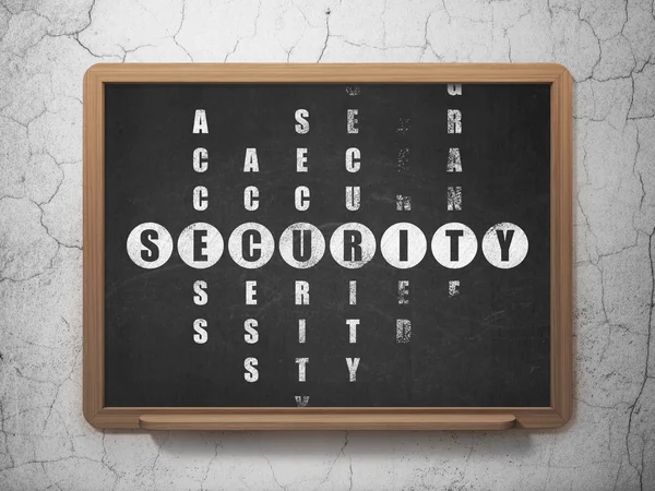 Conceito de segurança: Segurança no enigma de palavras cruzadas — Fotografia de Stock