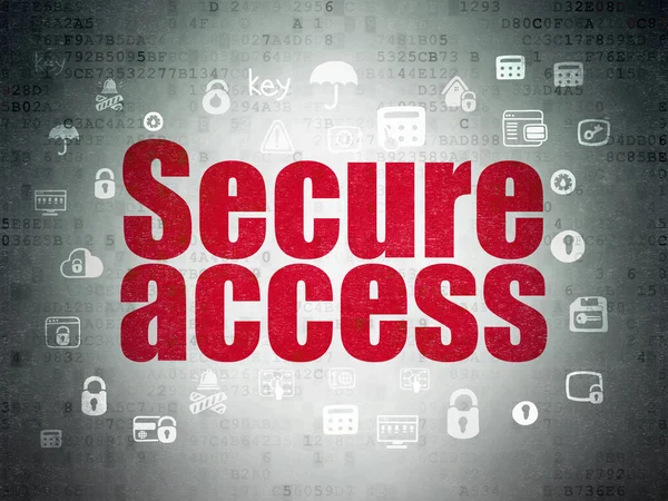Concetto di protezione: accesso sicuro su sfondo carta digitale — Foto Stock