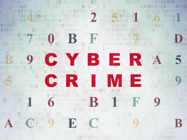 Conceito de proteção: Crime cibernético em fundo de papel digital — Fotografia de Stock