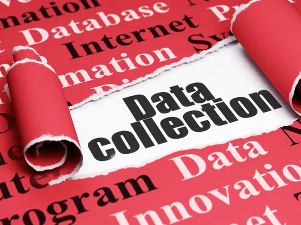 Data concept: black text Data Collection under the piece of  torn paper — Stock Photo, Image