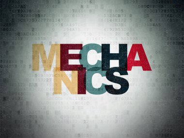 Science concept: Mechanics on Digital Paper background