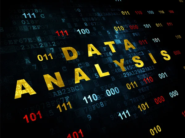 Gegevens concept: Data-analyse op digitale achtergrond — Stockfoto