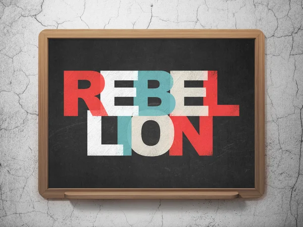 Politiek concept: rebellie op school bord achtergrond — Stockfoto