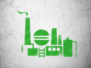 Manufacuring kavramı: Petrol ve gaz Indusry duvar arka plan üzerinde