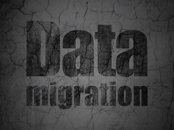 Informationskonzept: Datenmigration auf Grunge Wall Hintergrund — Stockfoto