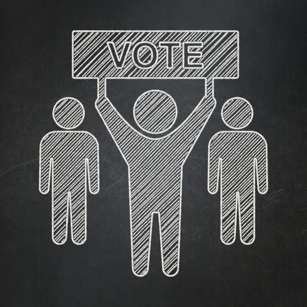 Political concept: Election Campaign on chalkboard background — Zdjęcie stockowe