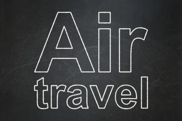 Conceito de férias: Air Travel em fundo quadro-negro — Fotografia de Stock