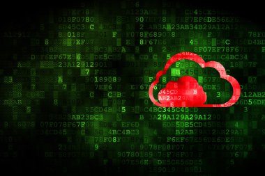 Ağ kavramı bulut: dijital arka plan bulut