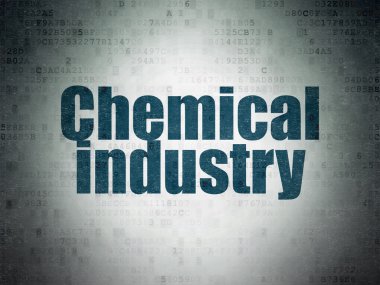 Manufacuring kavramı: dijital kağıt arka plan üzerinde kimya sanayî