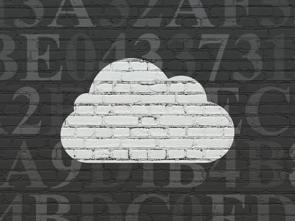 Concetto di tecnologia cloud: Cloud on wall background — Foto Stock