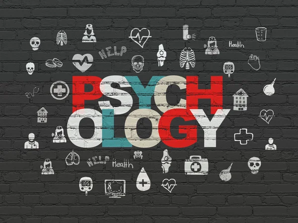 Health concept: Psychology on wall background — Stock Photo, Image
