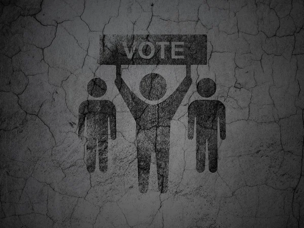 Concept politique : Campagne électorale sur fond de mur grunge — Photo
