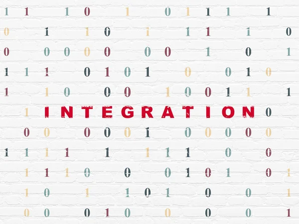 Business concept: Integration on wall background — Stock Photo, Image