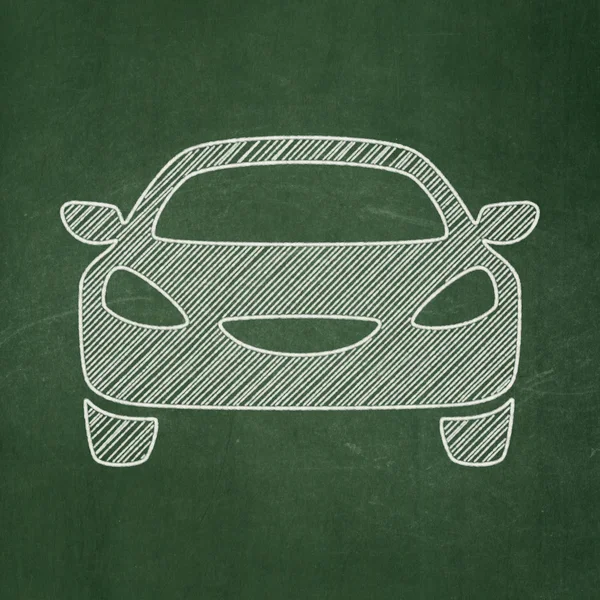 Travel concept: Car on chalkboard background — Stockfoto