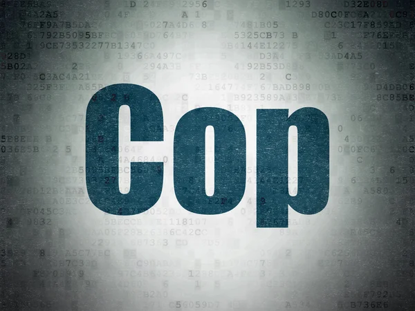 Concepto jurídico: Cop on Digital Paper background — Foto de Stock