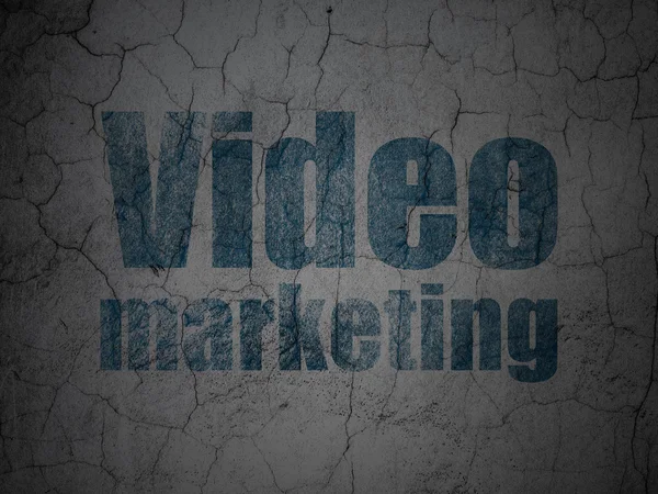 Business concept: Video Marketing on grunge wall background — Stock Photo, Image