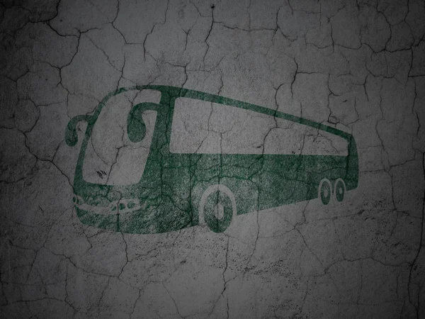 Tourismuskonzept: Bus vor Grunge-Hintergrund — Stockfoto