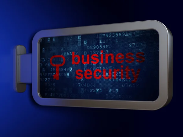 Concept de confidentialité : sécurité des entreprises et clé sur fond de panneau d'affichage — Photo