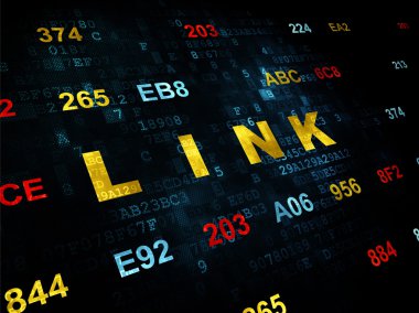 Web geliştirme kavramı: bağlantı dijital arka plan üzerinde