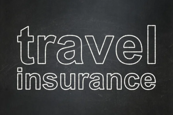 Concetto assicurativo: Assicurazione di viaggio su lavagna — Foto Stock