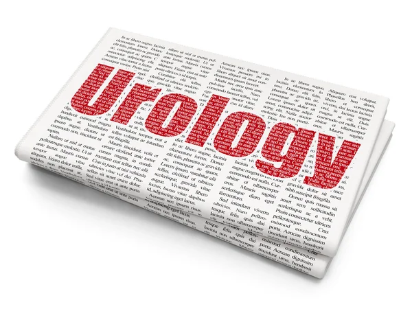 Conceito de cuidados de saúde: Urologia sobre fundo de jornal — Fotografia de Stock