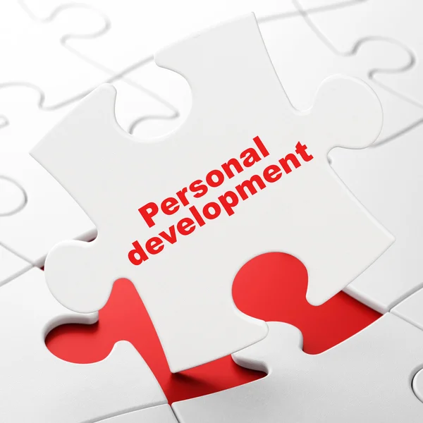 Education concept: Personal Development on puzzle background — ストック写真