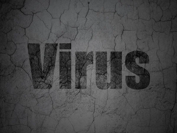 Конфиденциальность: Вирус на фоне стен гранжа — стоковое фото